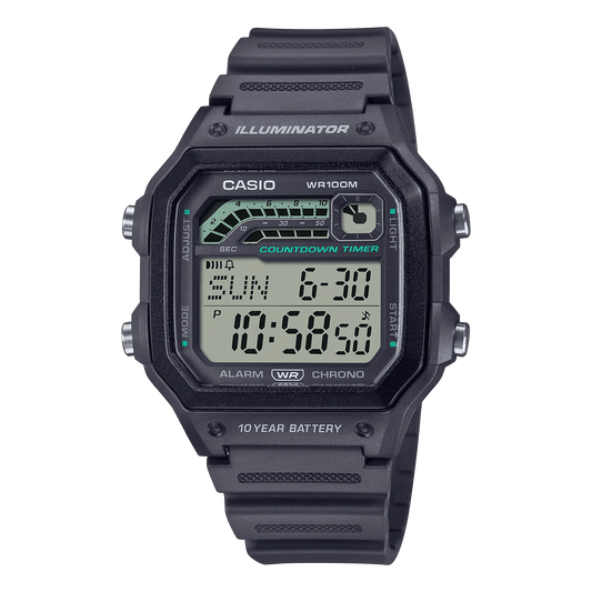 Casio Digital 10YR Battery Watch Unisex WS1600H-8A