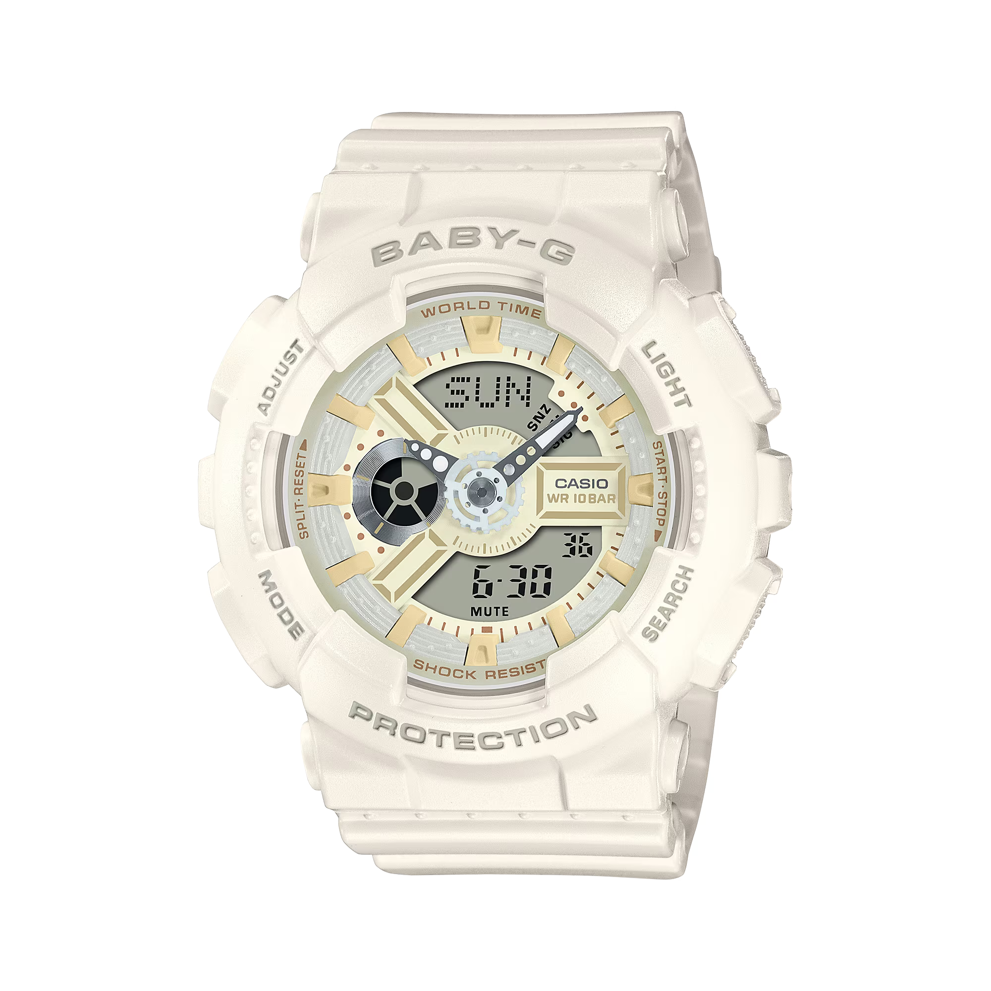 Baby g shock white replacement band best sale