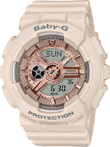 Baby g transparent rose discount gold