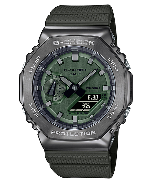 G-Shock GM2100B-3A Metal Covered Stainless Steel 'CasiOak'