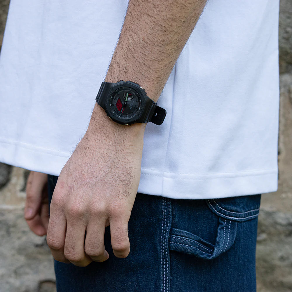 G-Shock Black and Bold Red GAB2100BBR-1A