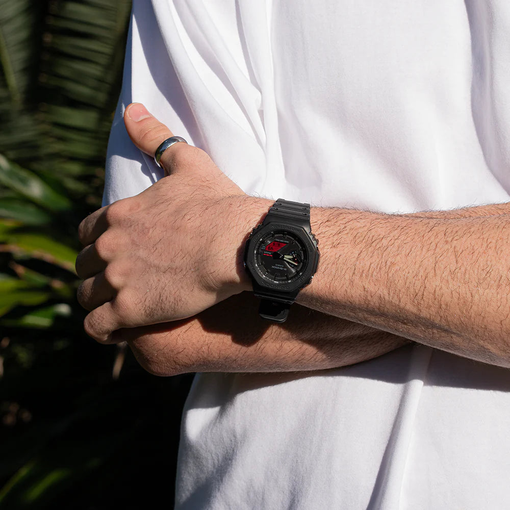 G-Shock Black and Bold Red GAB2100BBR-1A