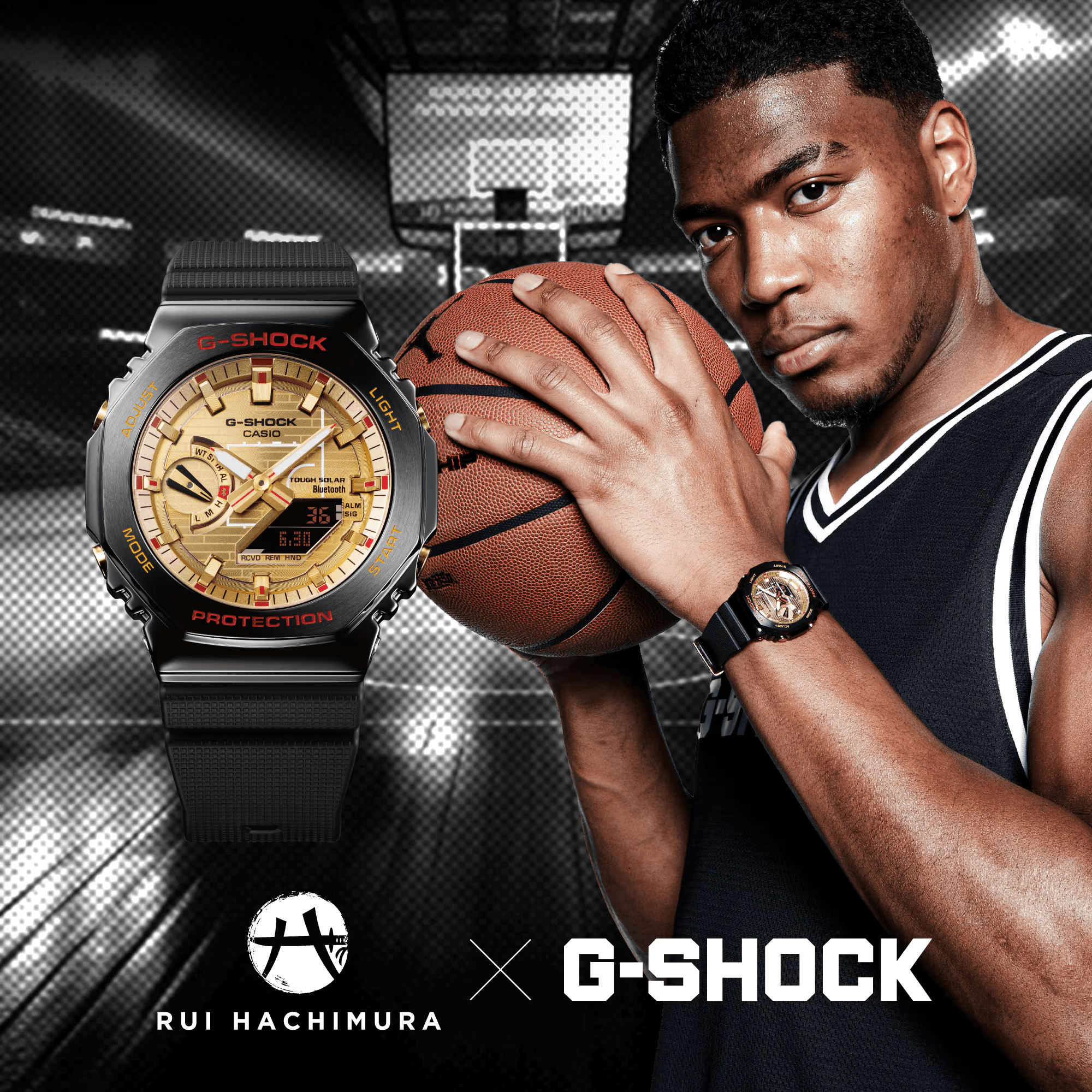 G-Shock x Rui Hachimura CasiOak GBM2100RH-1A