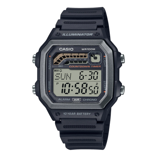 Casio Digital 10YR Battery Watch Unisex WS1600H-1A