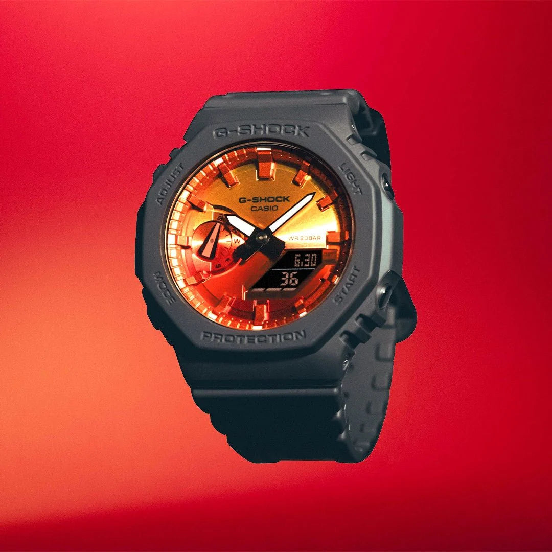 G-Shock CasiOak Flames Series GA2100FL-8A
