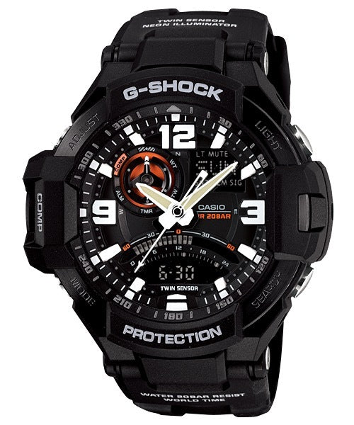 Casio G-Shock Gravitymaster Black Watch GA1000-1A G Life Watches