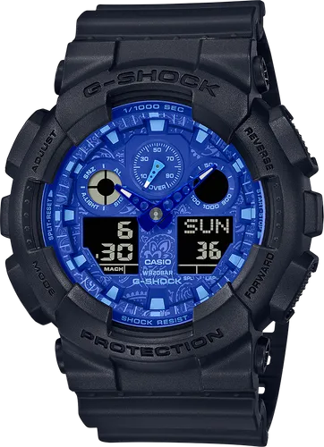 G-Shock Blue Paisley GA100BP-1A